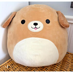 12” Brooke the Dog Squishmallow – Tan Puppy Plush – Super Soft